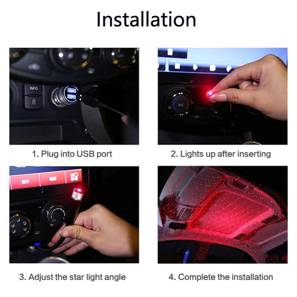 Gaze Upon a Starry Night with Our Mini LED Car Night Light Roof Projector!