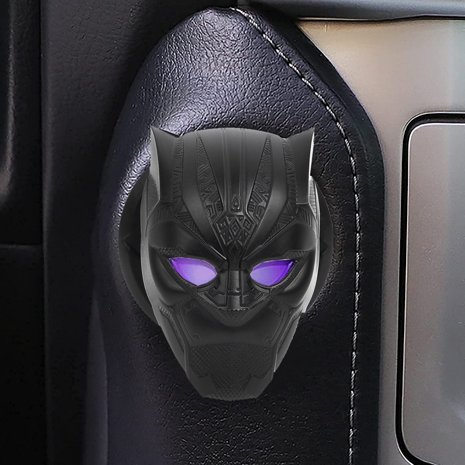 Elevate Your Drive with Our Black Panther Car Ignition Button Cover!